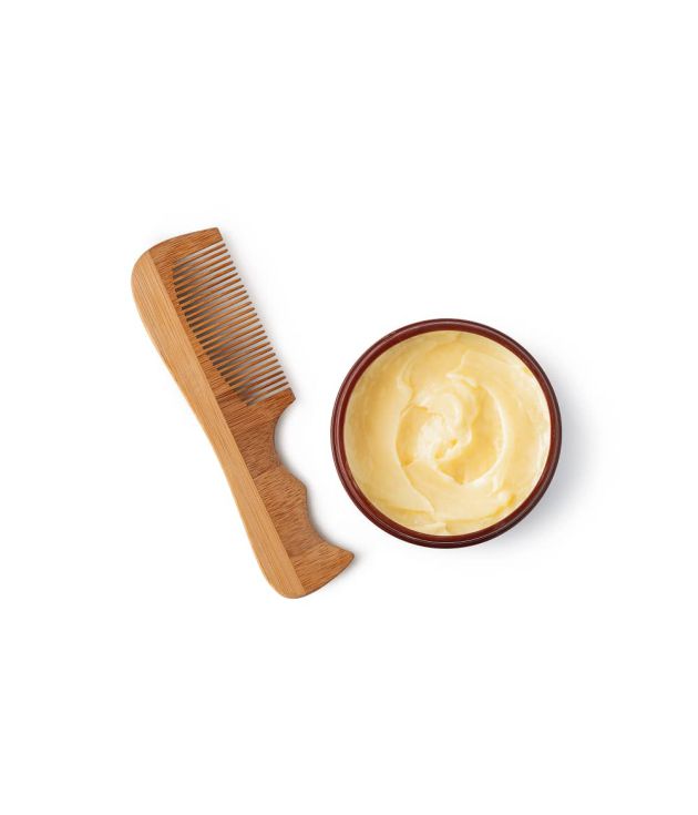 Beard balm and bamboo comb set